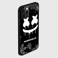 Чехол для iPhone 12 Pro Max Снежный Marshmello, цвет: 3D-черный — фото 2