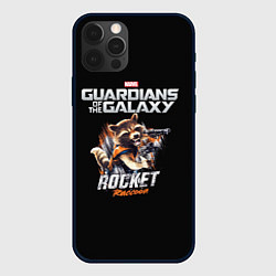 Чехол для iPhone 12 Pro Max Ракета стражи галактики, цвет: 3D-черный