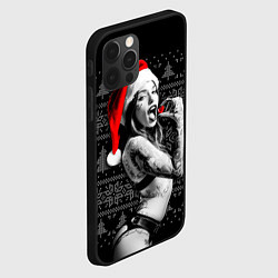 Чехол для iPhone 12 Pro Max Сердцеедка в шапке Деда Мороза, цвет: 3D-черный — фото 2