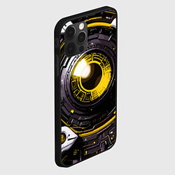 Чехол для iPhone 12 Pro Max Жёлтая сфера киберпанк, цвет: 3D-черный — фото 2