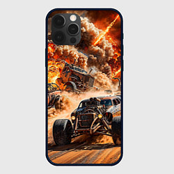 Чехол для iPhone 12 Pro Max Mad Max - explosion cars, цвет: 3D-черный