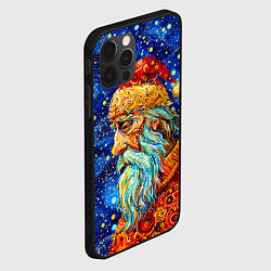 Чехол для iPhone 12 Pro Max Santa Claus: pop-art-brut-nouveau pointillism, цвет: 3D-черный — фото 2