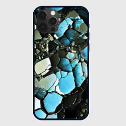 Чехол для iPhone 12 Pro Max Чёрно-синий камень, цвет: 3D-черный