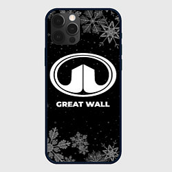 Чехол для iPhone 12 Pro Max Снежный Great Wall, цвет: 3D-черный