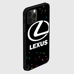 Чехол для iPhone 12 Pro Max Lexus конфети, цвет: 3D-черный — фото 2