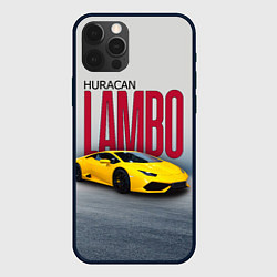 Чехол для iPhone 12 Pro Max Итальянский суперкар Lambo Huracan, цвет: 3D-черный