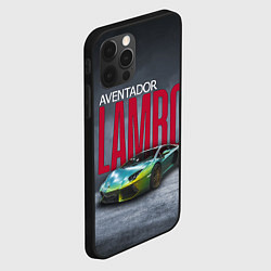 Чехол для iPhone 12 Pro Max Lamborghini Aventador, цвет: 3D-черный — фото 2
