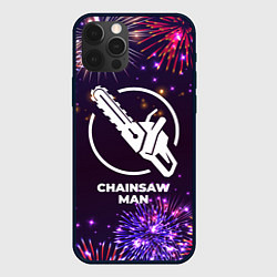 Чехол для iPhone 12 Pro Max Праздничный Chainsaw Man, цвет: 3D-черный