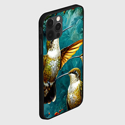 Чехол для iPhone 12 Pro Max Три птички колибри, цвет: 3D-черный — фото 2