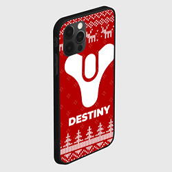 Чехол для iPhone 12 Pro Max Новогодний Destiny с оленями, цвет: 3D-черный — фото 2