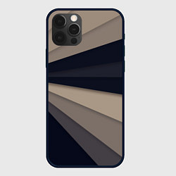 Чехол для iPhone 12 Pro Max Фрактальные линии, цвет: 3D-черный