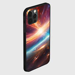 Чехол для iPhone 12 Pro Max Столкновение двух галактик, цвет: 3D-черный — фото 2