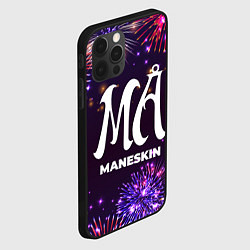 Чехол для iPhone 12 Pro Max Праздничный Maneskin, цвет: 3D-черный — фото 2