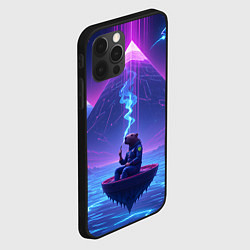 Чехол для iPhone 12 Pro Max Капибара в лодке, цвет: 3D-черный — фото 2