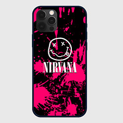 Чехол для iPhone 12 Pro Max Nirvana pink color, цвет: 3D-черный