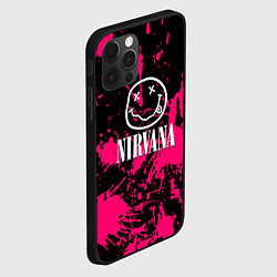 Чехол для iPhone 12 Pro Max Nirvana pink color, цвет: 3D-черный — фото 2