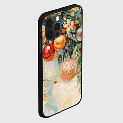 Чехол для iPhone 12 Pro Max Большие и маленькие новогодние шары, цвет: 3D-черный — фото 2