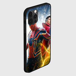 Чехол для iPhone 12 Pro Max Стивен Стрэндж и Человек паук нет пути домой, цвет: 3D-черный — фото 2