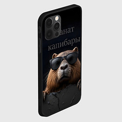 Чехол для iPhone 12 Pro Max Фанат капибары, цвет: 3D-черный — фото 2