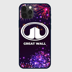 Чехол для iPhone 12 Pro Max Праздничный Great Wall, цвет: 3D-черный