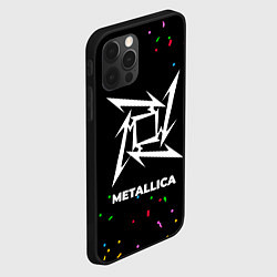 Чехол для iPhone 12 Pro Max Metallica конфети, цвет: 3D-черный — фото 2