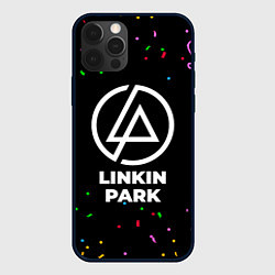 Чехол для iPhone 12 Pro Max Linkin Park конфети, цвет: 3D-черный