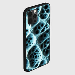 Чехол для iPhone 12 Pro Max Белая пористая структура, цвет: 3D-черный — фото 2