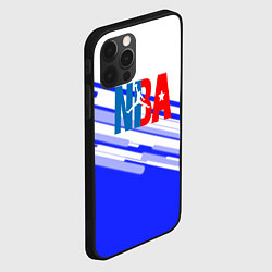 Чехол для iPhone 12 Pro Max NBA geometry steel, цвет: 3D-черный — фото 2