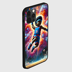 Чехол для iPhone 12 Pro Max Бейсболист и космос, цвет: 3D-черный — фото 2