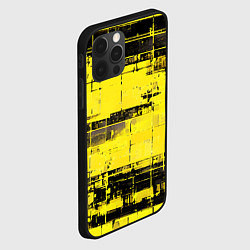 Чехол для iPhone 12 Pro Max Чёрно-жёлтый техно-паттерн, цвет: 3D-черный — фото 2