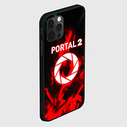 Чехол для iPhone 12 Pro Max Portal flame steel game, цвет: 3D-черный — фото 2