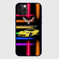 Чехол для iPhone 12 Pro Max Chevrolet Corvette - racing team, цвет: 3D-черный