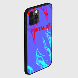 Чехол для iPhone 12 Pro Max Portal 2 neon flame steel, цвет: 3D-черный — фото 2