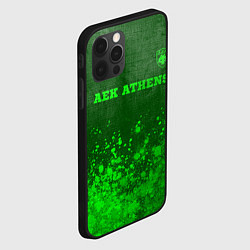 Чехол для iPhone 12 Pro Max AEK Athens - green gradient посередине, цвет: 3D-черный — фото 2