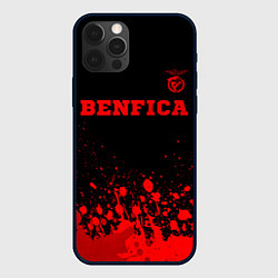 Чехол для iPhone 12 Pro Max Benfica - red gradient посередине, цвет: 3D-черный
