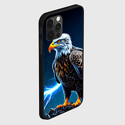 Чехол для iPhone 12 Pro Max Орел и молния, цвет: 3D-черный — фото 2