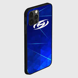 Чехол для iPhone 12 Pro Max Ateez blue poly, цвет: 3D-черный — фото 2