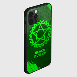 Чехол для iPhone 12 Pro Max Black Butler - green gradient, цвет: 3D-черный — фото 2