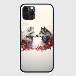 Чехол для iPhone 12 Pro Max Wolfs love, цвет: 3D-черный
