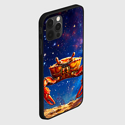 Чехол для iPhone 12 Pro Max Краб в космосе, цвет: 3D-черный — фото 2