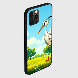 Чехол для iPhone 12 Pro Max Аист в лесу, цвет: 3D-черный — фото 2