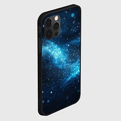 Чехол для iPhone 12 Pro Max Синяя пыльца - текстура, цвет: 3D-черный — фото 2