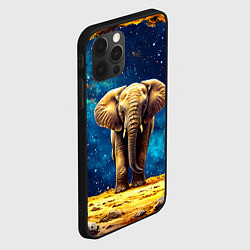 Чехол для iPhone 12 Pro Max Слон и космическое небо, цвет: 3D-черный — фото 2