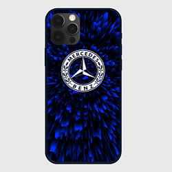 Чехол для iPhone 12 Pro Max Mercedes blue energy, цвет: 3D-черный