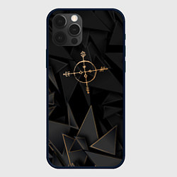 Чехол для iPhone 12 Pro Max Megadeth golden poly, цвет: 3D-черный