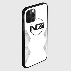 Чехол для iPhone 12 Pro Max Mass Effect white poly, цвет: 3D-черный — фото 2