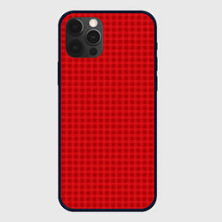 Чехол для iPhone 12 Pro Max Сочный красный паттерн полосы клетка, цвет: 3D-черный