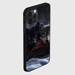 Чехол для iPhone 12 Pro Max Love wolfs, цвет: 3D-черный — фото 2