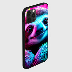 Чехол для iPhone 12 Pro Max Ленивец в розовом, цвет: 3D-черный — фото 2