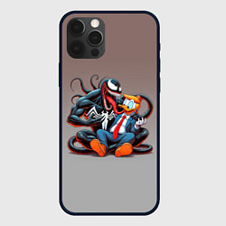 Чехол для iPhone 12 Pro Max Venom and Duck-Donald - ai art fantasy, цвет: 3D-черный